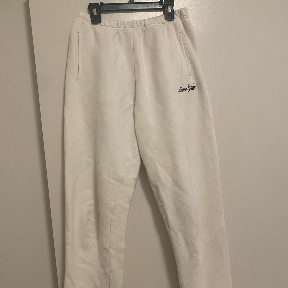 I am Gia white sweatpants